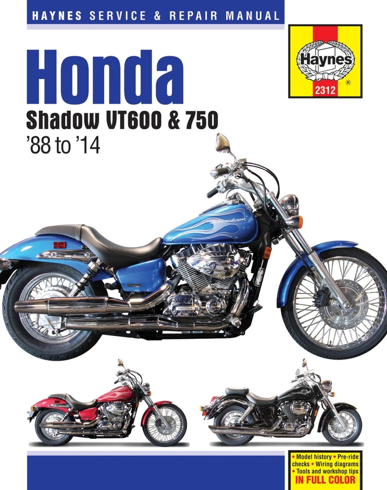 Haynes Honda Manual M2312 Shadow VT600 / VT750 1988-2014 Foto 1 de 1