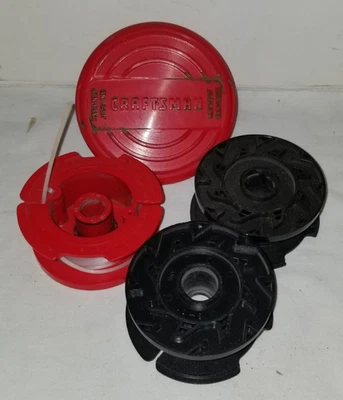 Carretes recortadores de cuerda Craftsman 3 cada uno y cubierta de carrete Craftsman USADOS Foto 1 de 4