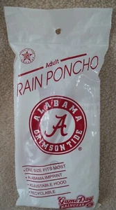 University of Alabama purpurrote Flut Erwachsene Regenponcho mit Kapuze von Spieltag Regen - Bild 1 von 6