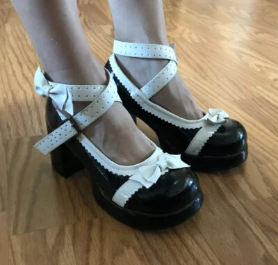 Disfraces de cosplay Lolita French Maid para mujer negro/blanco talla 6 Foto 1 de 4