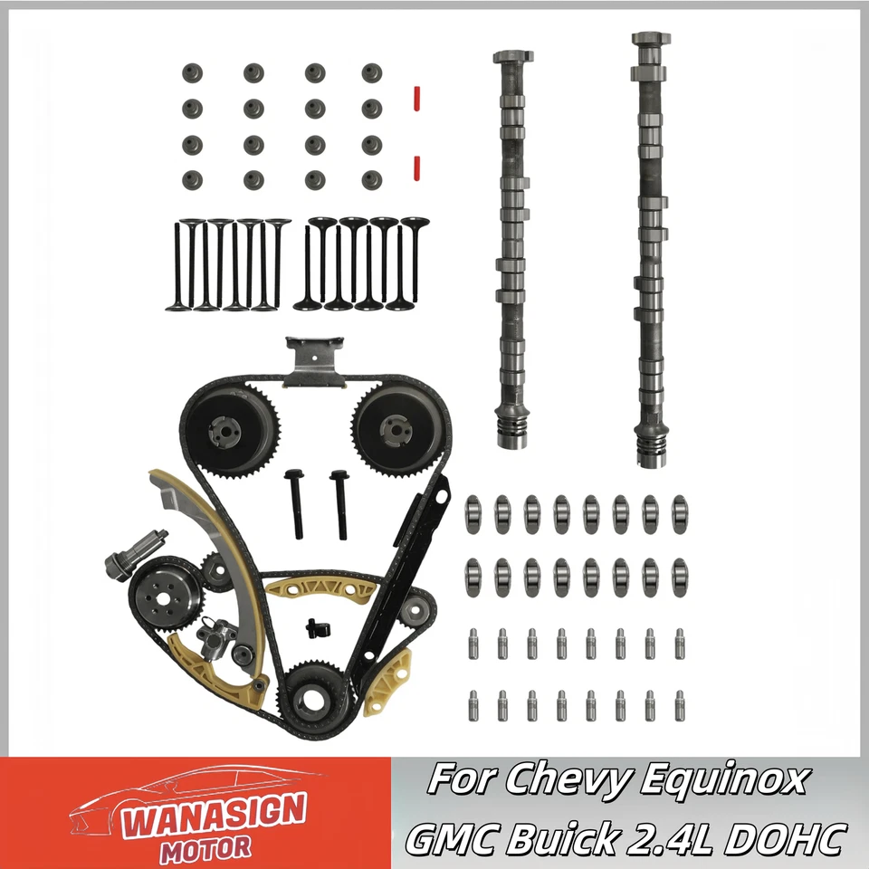 Kit de cadena de distribución balancines elevadores de árbol de levas para Chevy Equinox GMC Buick 2,4 L DOHC Foto 1 de 4