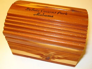 Wooden Trinket Jewelry Box De Soto Caverns Park Alabama - Picture 1 of 7