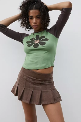 NUEVO CON ETIQUETAS Urban Outfitters BDG Falda Falda Falda Escocesa Pana Algodón Elástica Lavado Grande Foto 1 de 4