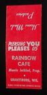 1950s Rainbow Cafe Home Made Pastries Mamie Jotblad Grantsburg WI Burnett Co MB
