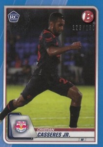 2020 Topps Bowman MLS #11 NY Red Bull Cristian Casseres Rookie RC Blue 123/150