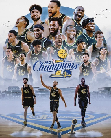 Golden State Warriors - 2022 NBA Champions, 8x10 Color Team Photo Poster Cover
