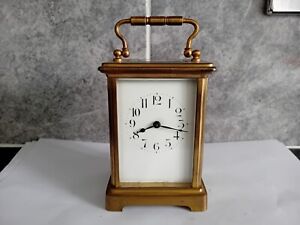 c1900 QUALITY FRENCH 8-DAY CARRIAGE CLOCK EXCELLENT CONDITION RUNS BUT STOPPING