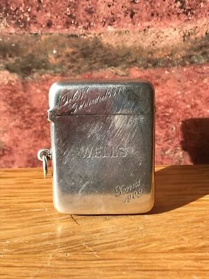 Beautiful Antique Silver 1909 Edwardian Vesta Case by Henry Charles Freeman - Image 1 of 4