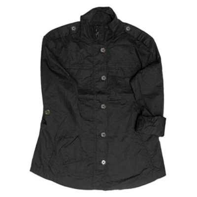 Chaqueta camisa para mujer Buffalo David Bitton, negra talla S Foto 1 de 2