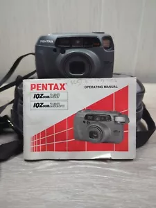 Pentax IQZoom 160 analoge Kompaktkamera 35 mm mit Tasche & Papieren 3 Rollen Film - Bild 1 von 10