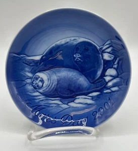 Bing and Grondahl "Seal with Pup" Mors Dag 2001 Porcelain Plate B&P - Picture 1 of 3