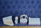 Dollhouse Miniature Bathroom Bedroom furniture Set ~plastic less than 1/2" scale