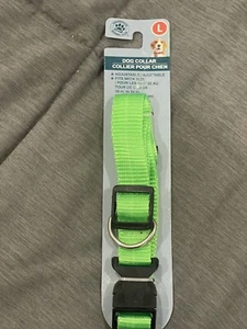GKC Dog Collar  Nylon Adjustable *GREEN* Large Size For Dogs 18”- 24”  Neck - Picture 1 of 3
