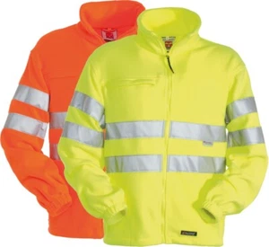 PILE MAGLIA ALTA VISIBILITA' DA LAVORO PAYPER LIGHT ZIP INTERA CON BANDE 3M - Picture 1 of 3