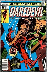 Cubierta Daredevil 143 variante quiosco Dave Cockrum casi nueva- presionable hasta 9,6/9,8 1977 - Imagen 1 de 2