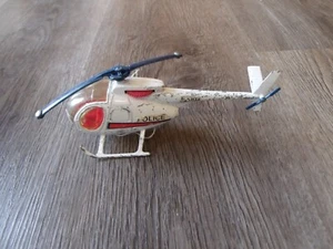 VINTAGE METAL POLICE HELICOPTER TOY 2 1/2 INCH TALL - Picture 1 of 4