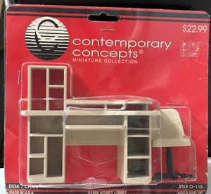 1998 Contemporary Concepts Miniature Dollhouse Collection Desk And Swivel Chair - Picture 1 of 5