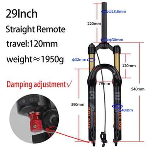 27.5/29inch 120mm Travel Bike Front Suspension Oil Air Fork Rebound Adjustment - Picture 1 of 28