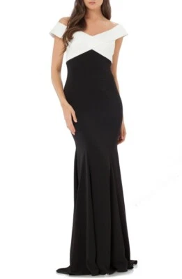 Vestido de sirena con cuello retrato CARMEN MARC VALVO (talla 6) # Foto 1 de 2