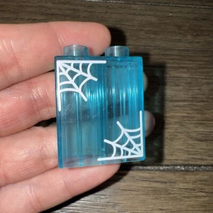 Lego Duplo BLUE TRANSLUCENT SPIDER MAN WEB Super Hero Specialty Printed Block - Picture 1 of 4