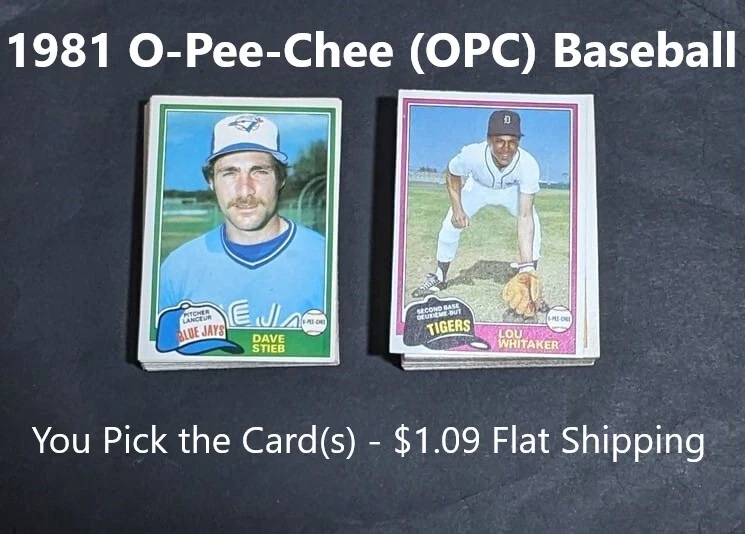 1981 O-Pee-Chee Baseball YOUR CHOICE $1.09 Flat Ship UPDATED 7/27/24 - Image 1 of 1