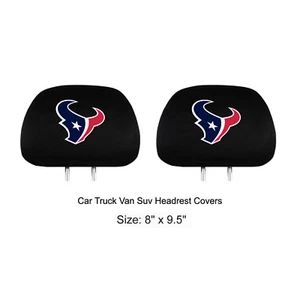 New 2pc Set NFL Houston Texans Car Truck SUV Van Headrest Covers Automotive Gear - Picture 1 of 1