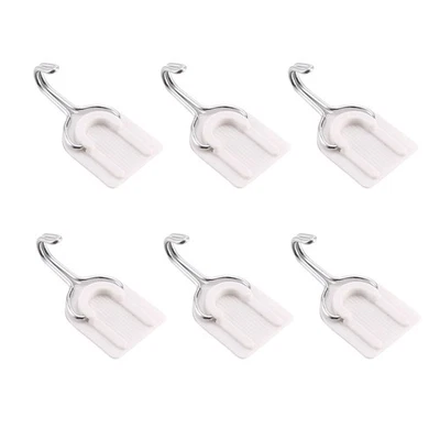 6 pieces Wall Door Hook Towel Holder Self-adhesive Bathroom Kitchen Glue7454 - Image 1 of 4