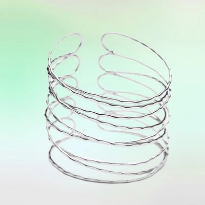  Metall Armband Fashion Coil Oberarm Manschette Open Arm Armband Armreif Armreif - Bild 1 von 4