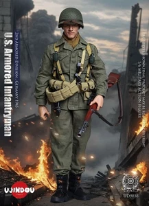 New UJINDOU UD9038 1/6 WWII U.S. Armored Infantryman Action Figure Toy In Stock - Picture 1 of 24