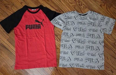 FILA T-Shirt Boys - Grey/Red FILA Logo - Kid/Boy Sizes 18/20 Lot Of 2 - Image 1 of 3
