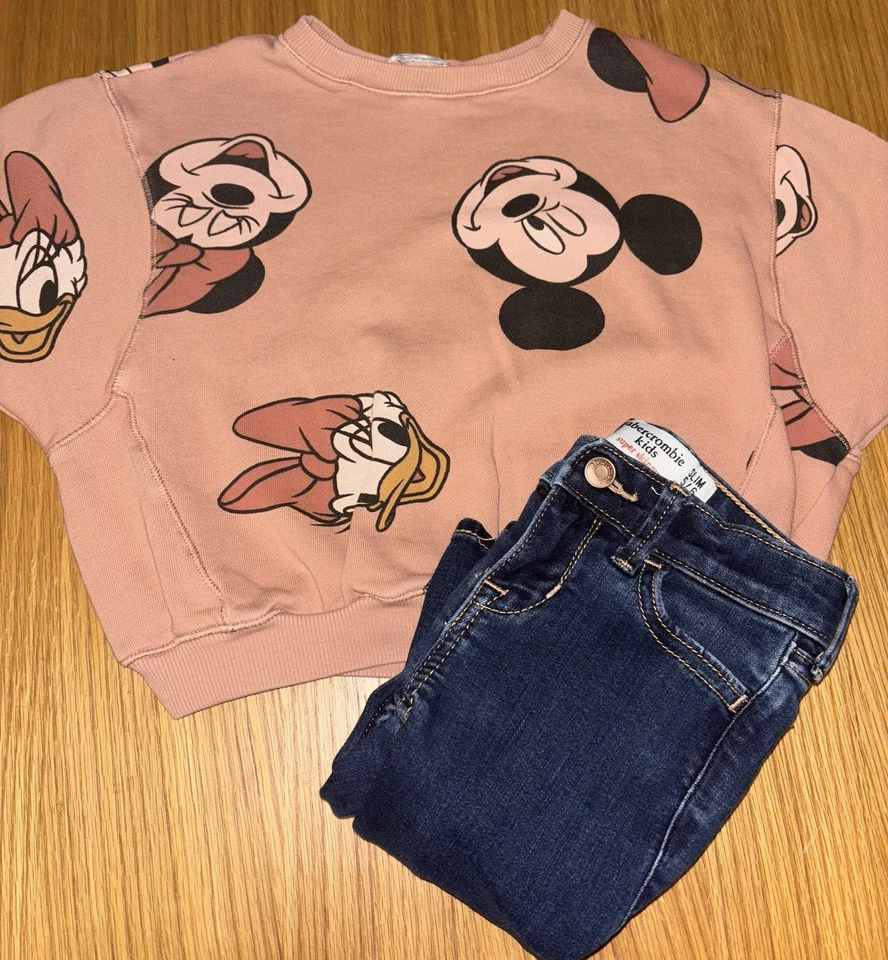 Lil Remix Outfit: Retro Disney Sweatshirt & Slim fit Abercrombie Jean - Image 1 of 4