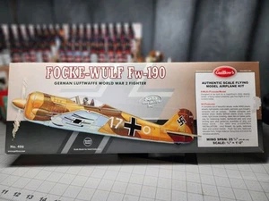 GUILLOWS 406LC FOCKE-WULF FW-190 BALSA FLYING MODEL KIT-(SCATOLA APERTA) - Foto 1 di 14