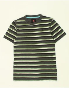 QUIKSILVER Boys T-Shirt Top 11-12 Years Medium Grey Striped Cotton BC07 - Picture 1 of 3