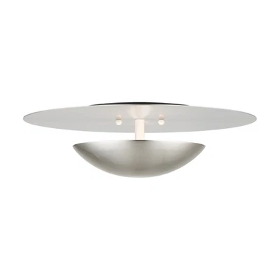 Livex Lighting 56570 Ventura 2 Luces 15"W Semi-Frash Bowl Techo - Níquel Foto 1 de 4