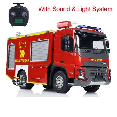 1/14 4x2 RC Fire Vehicles Radio Control Fire Fighting Truck 3-speed Transmission - Image 1 of 4
