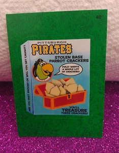 2016 Wacky Packages Serie de Béisbol "Pitts Pirates Crackers" Pegatina de Hierba #40 - Imagen 1 de 1