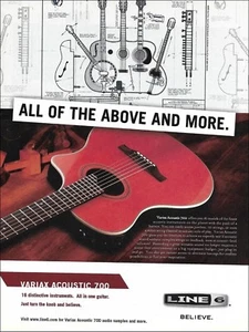 2005 Line 6 Variax acoustic 700 guitar advertisement 8 x 11 ad print 2b - Picture 1 of 3