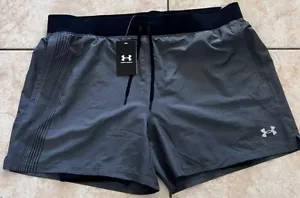 Under Armour Shorts Womens XXL Gray Lined Run Speedpocket Fitted Pants New - Picture 1 of 4