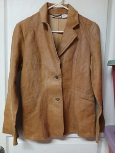 Chaqueta Blazer Newport News Vintage Marrón Gamuza Abotonada Talla 8-Ajustada - Imagen 1 de 24