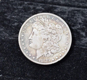 1883 P US MORGAN DOLLAR-STAIN ON OBV. + REV. - Picture 1 of 9