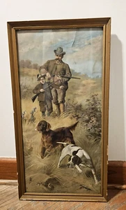 ANTIKE JAGD LITHOGRAPHIE DRUCK "ERSTE SCHUSS" SIGNIERT VON G. MUSS ARNOLT FINE ART - Bild 1 von 19