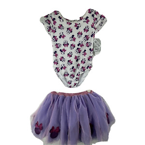 Disney Store Minnie Mouse Girls Size 9/10 Tutu Body Suit Set NWT