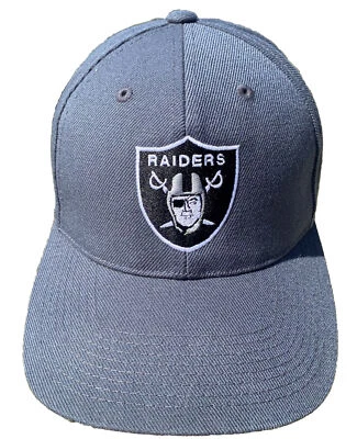 Vintage RAIDERS - Sports Specialties Gray NFL Size 7  Fitted Hat - Rare Only One - Image 1 of 4