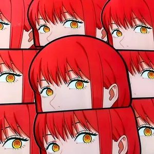 CALCOMANÍA DE COCHE MAKIMA ANIME CHICA PEEKER MOTOSIERRA HOMBRE - Imagen 1 de 1