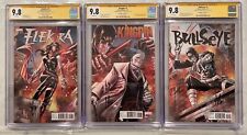 Elektra #1 Kingpin #1 Bullseye #1 Variant Set CGC 9.8 SS Signed Marco Checchetto