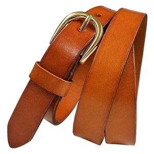Kids Belt Girls Belt 100% One Piece Full Grain Genuine Leather Belt 1" wide - Picture 1 of 23