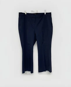 NEW J.Crew Pants Size 18 Hayden Navy Blue Ankle High Rise Easy Care Pockets - Picture 1 of 24