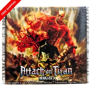 Anime DVD Attack on Titan Complete Set Season 1 2 3 4 + 2 Movie + 8 OVA US Stock - Picture 1 of 7