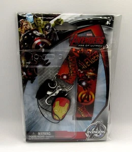 AVENGERS AGE OF ULTRON IRON MAN LANYARD ID HOLDER & CHARM BY MONOGRAM NEW TY2970 - Picture 1 of 2