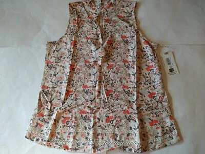 New Mountain Khakis Shirt Women's Large Wildflower Tank Hiking Camping Summer  - Image 1 of 4